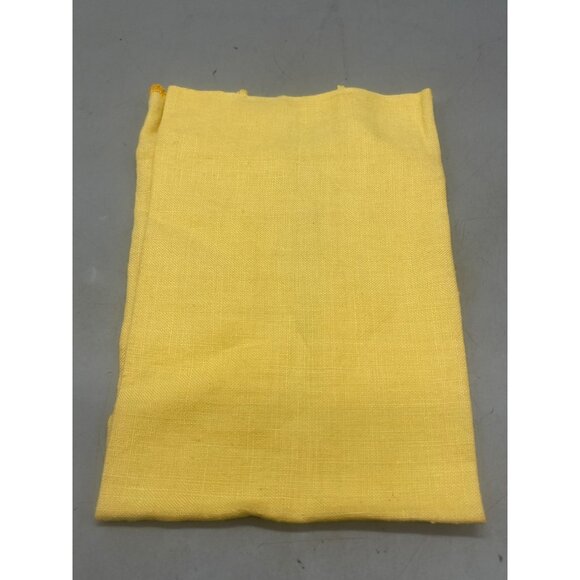 vintage handmade lining stitched floral yellow red towel 16x10" ruffle READ - Picture 4 of 4